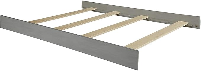 Full-Size Conversion Kit Bed Rails for Sorelle Convertible Cribs - Solid Wood Rail - Toddler and Adult Bed Rail for Full-Size Beds - Essential Nursery & Baby Furniture (Model #221, Gray)