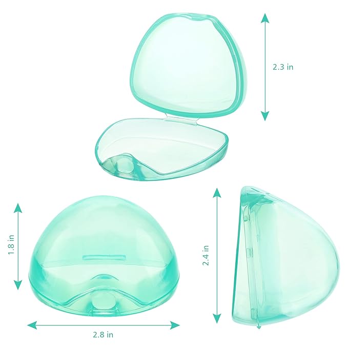 Accmor Pacifier Case, Pacifier Holder Case, Pacifier Container for Travel, BPA Free,Transparent Green, 6 Pack