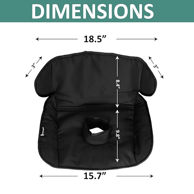 Lynmark® Potty Training Car Seat Protector Cover - Waterproof Soft Piddle Pads for Toddlers and Baby Carseat - Travel-Friendly Universal Washable Liner Mat for Spills, Nappy Leaks, Accidents - Black
