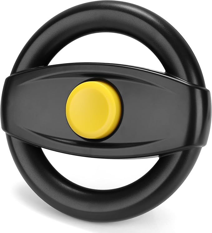 Accmor Stroller Steering Wheel Toy, Pretend Driving Simulated Steering Wheel for Stroller Shopping Carts Universal Detachable Funny Toy Attachment Accessories