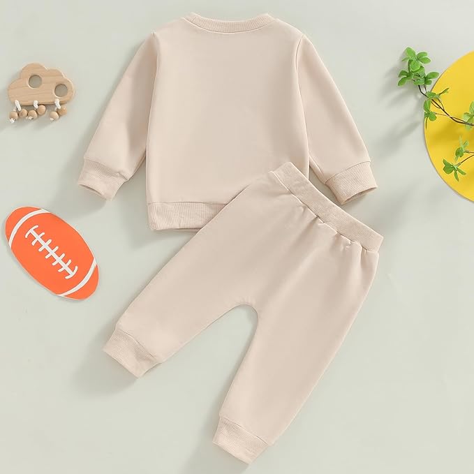 Baby Boy Fall Clothes Set Long Sleeve Crewneck Sweatshirts Pants Cute Infant Newborn Outfits 6 12 18 24 Months 2T