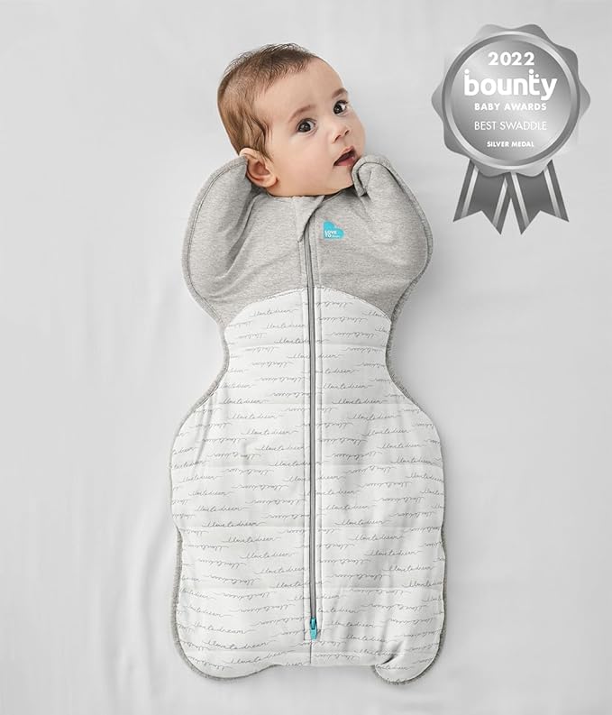 Love to Dream Warm Swaddle UP 2.5 TOG Baby Sleep Sack for Autumn & Winter | Arms Up Position for Self-Soothing, Calms Startle Reflex | Newborn 5-8.5 lbs, White Dreamer
