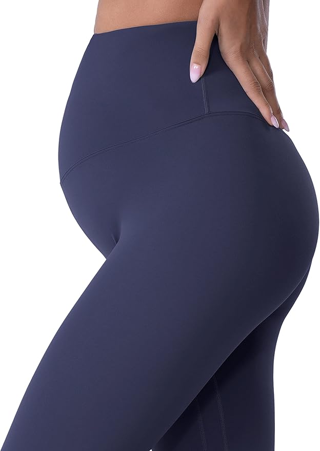 POSHDIVAH Women's Maternity Leggings Over The Belly Pregnancy Yoga Pants Active Wear Workout Leggings