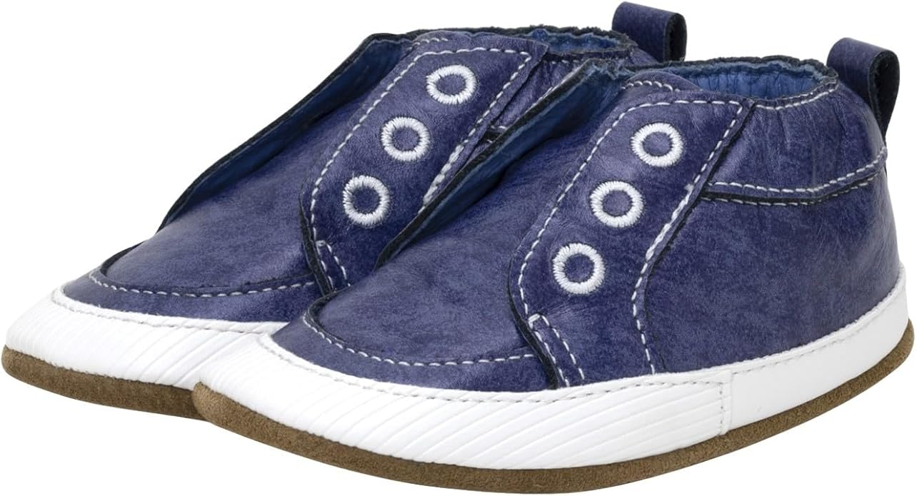 Robeez Baby Boys and Unisex Soft Soles Slip-Resistant Crib Shoes Slippers Moccasins for Infant and Toddler, 0-24 Months