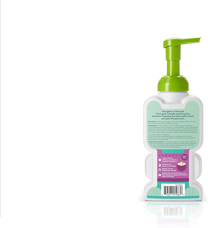 Babyganics Foaming Body Wash, Berry Berry, Tear-Free, 14 Fl Oz (Pack of 2)
