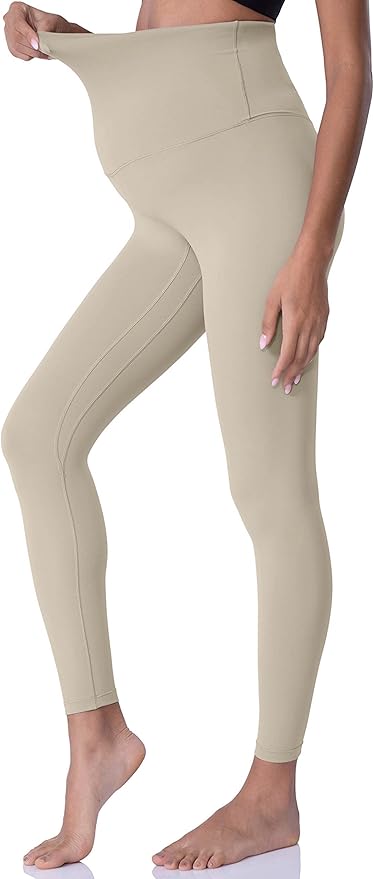 POSHDIVAH Women's Maternity Leggings Over The Belly Pregnancy Yoga Pants Active Wear Workout Leggings