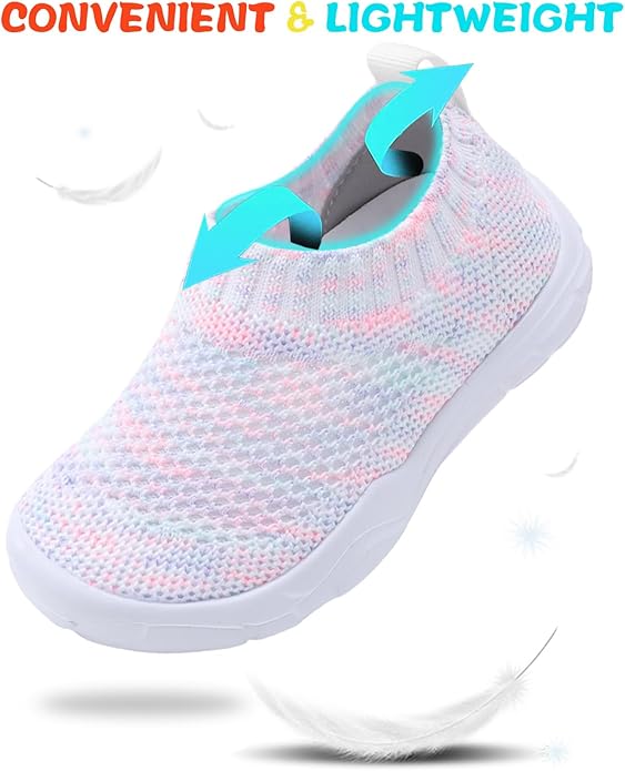 JOINFREE Toddler Boys Girls Sneaker Slip On Shoes Kids Lightweight Breathable Walking Shoes