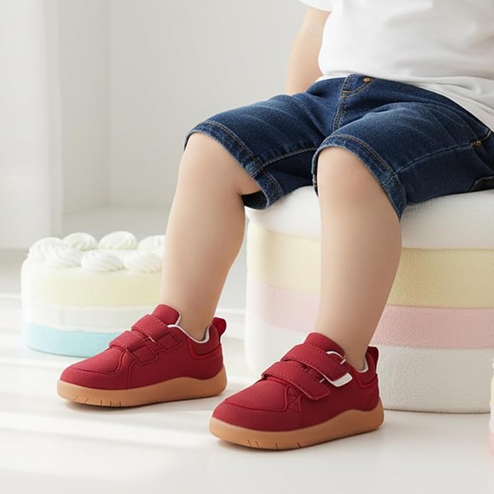 MORENDL Boys & Girls Walking Shoes 0-4 Years Baby Wide Toe Box Barefoot Shoes Toddler Sneakers