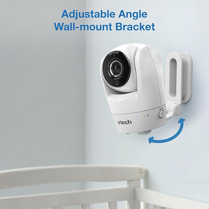 VTech VM901 Smart WiFi Baby Monitor with 1080p FHD Camera and 5" HD IPS Display, Free App, Remote Pan Tilt Zoom, Night Vision, Motion Detection Alerts