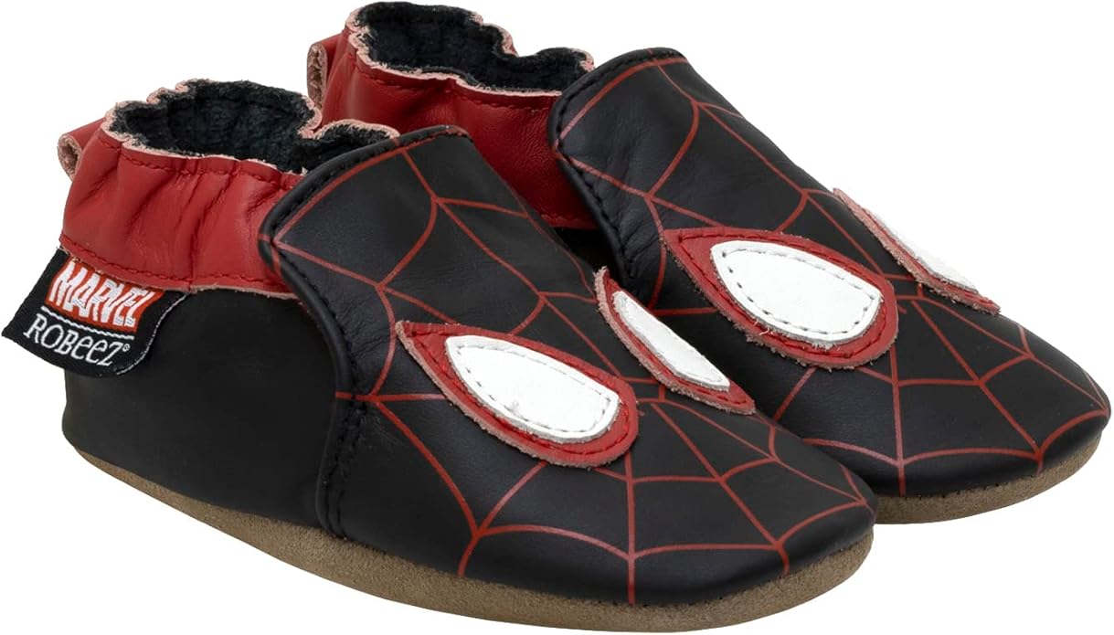 Robeez Baby Boys and Unisex Soft Soles Slip-Resistant Crib Shoes Slippers Moccasins for Infant and Toddler, 0-24 Months