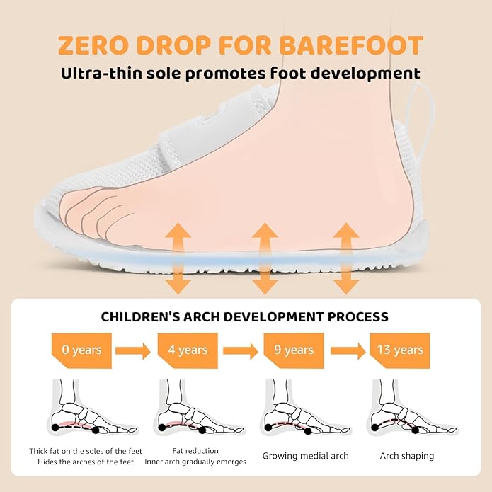 Baby Boy Girl Wide Toe Box Shoes Toddler Barefoot Shoe Non-Slip First Walking Infant Sneakers 6 9 12 18 24 Month