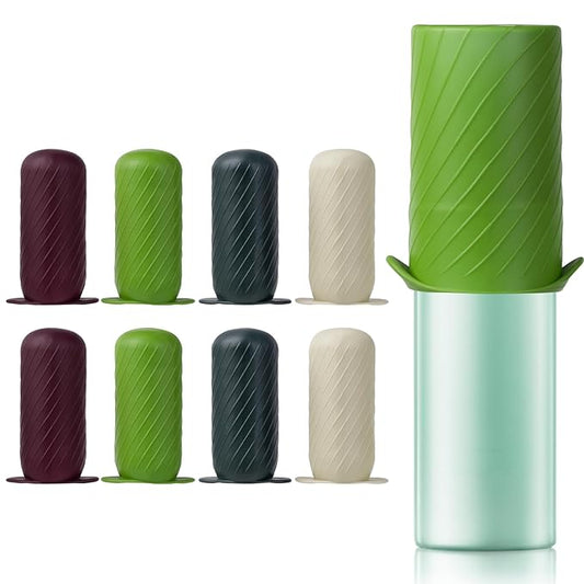Bottle Covers for Travel, Leak Proofing, Travel Size Container Silicone toiletry sleeves, Leak Locks Travel Accessories for Shampoo Wash Body Bottles and other beauty and personal care(8pcs)