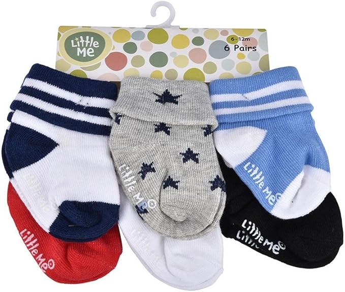 Little Me baby-boys Baby Boys' 6 Pack Socks