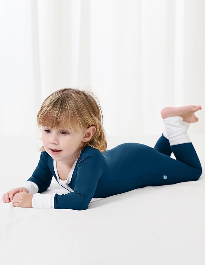 Baby Zippered Rompers Newborn Pajamas Sleepers Long Sleeve Jumpsuits Infant Zipper Romper-Viscose from Bamboo