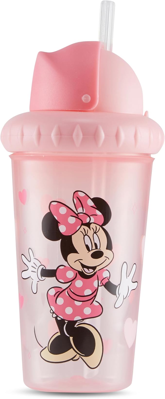 Disney Toddler Sippy Cups for Boys and Girls | 10 Ounce Sippy Cup Pack of Two with Straw and Lid | Durable Leak Proof Travel Water Bottle for Toddlers