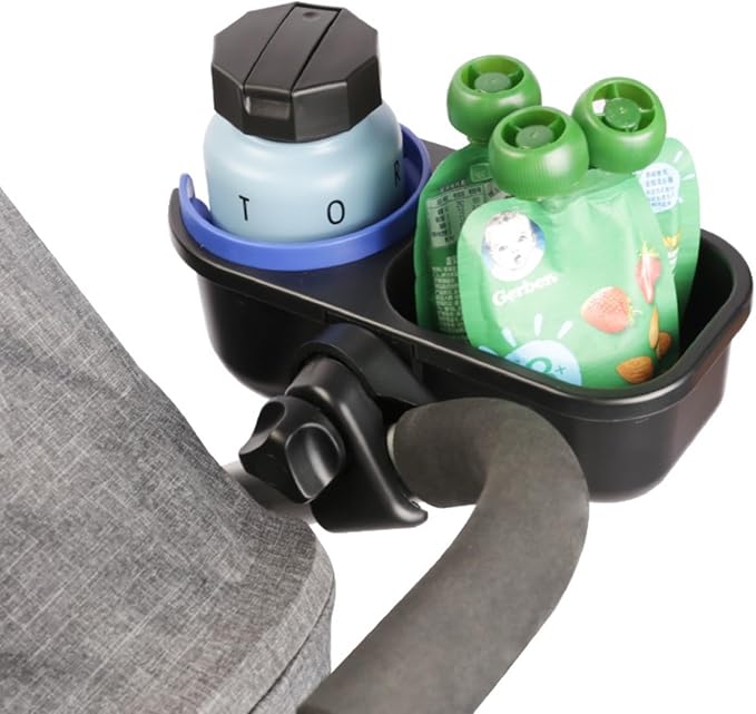 Universal Snack Tray for Stroller with Stroller Cup Holder, Universal Stroller Snack Tray with Cup Holder, Stroller Tray Attachment and Stroller Accessories