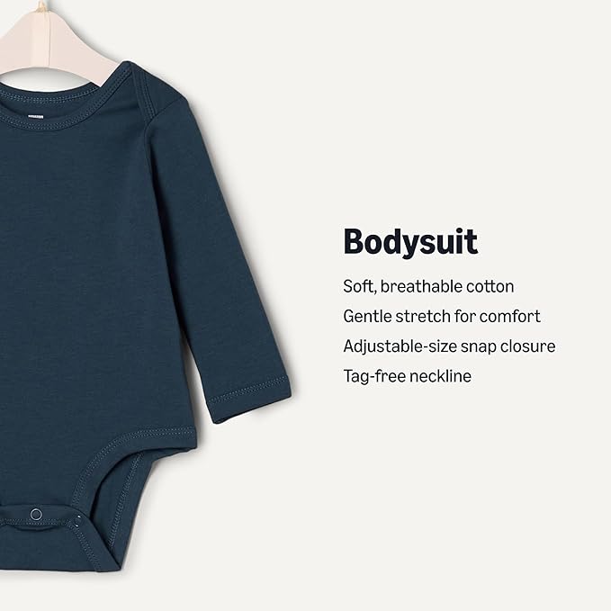Amazon Essentials x Sofia Grainge Unisex Babies' Long Sleeve Crew Neck Bodysuit