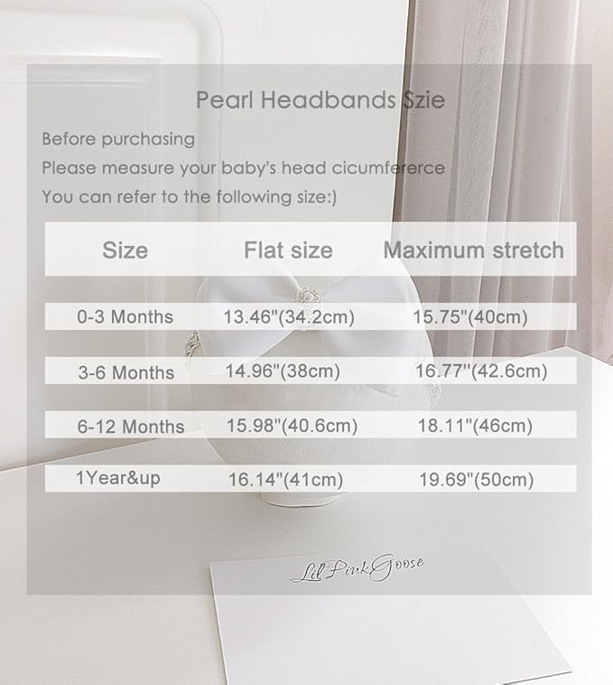 0-12 Newborn Baby Baptism Pearl Headband or Clip with Bow in WHITE Christening Headband with Satin Bow, Pearl Rhinestone Band (Cream(1 Year&up), 1 Count (Pack of 1))