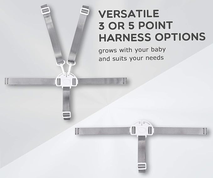 Minnebaby High Chair Straps, Replacement 5 Point Harness Straps for High Chair