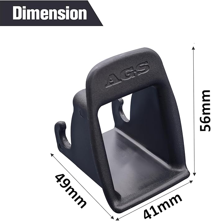 ISOFIX Interface Belt Latch Guide, 4Pcs Black Car Seat Latch Guides, ISOFIX Latch Guide Groove Bracket Connector for Car Seats (4Pcs Black)