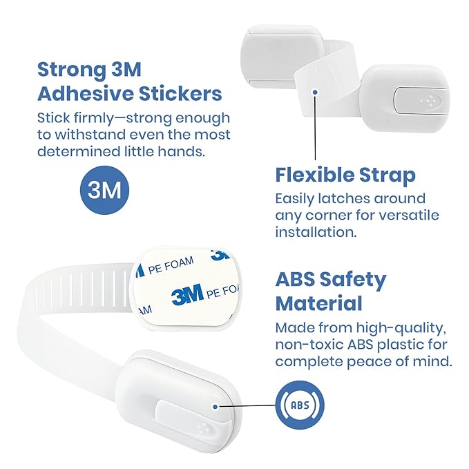 Baby Proofing Toilet Seat Locks (2-Pack) – Ideal Baby Proof Toilet Lid Locks - Easy Installation Toilet Locks Set - No Tools Required