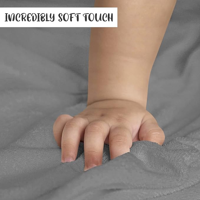 Set of 2 Hooded Baby Towels – Grey – Luxurious, Large and Super Absorbent – 30 x 30 Inch – Soft and Suitable for Infants, Toddlers and Kids – 400 GSM