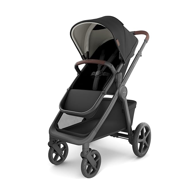 Mompush Ultimate 3 Full Size Baby Stroller from Newborn to 50 lbs - All-Terrain Large Wheels with Full Suspension, Reversible & Extendable Seat for Growing Kids, One-Second Compact Fold