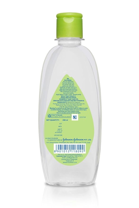 Johnson's Baby Hair Oil (200Ml) Clear