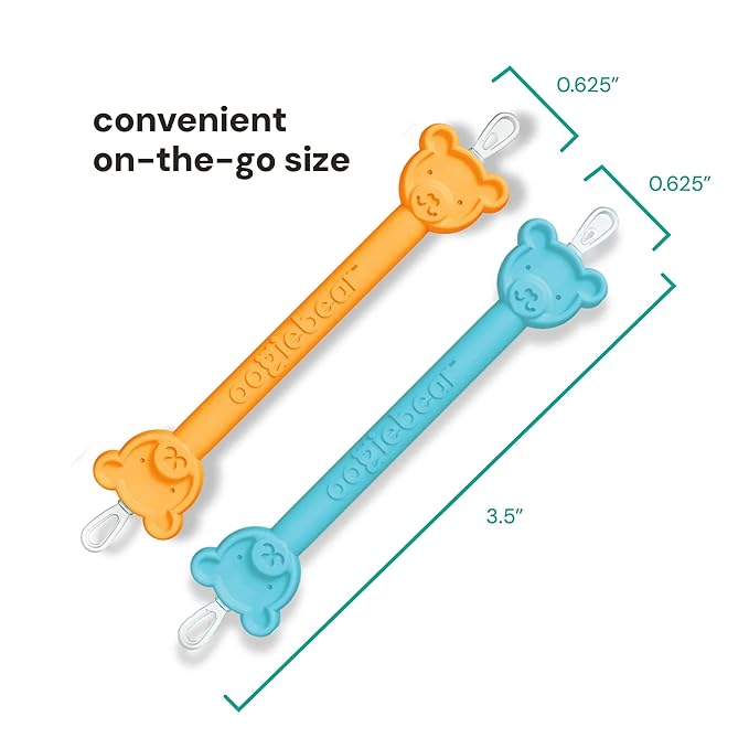 oogiebear: Baby Nose Cleaner & Ear Wax Removal Tool - Safe Booger & Earwax Removal for Newborns, Infants, Toddlers - Dual-Ended - Essential Baby Stuff, Diaper Bag Must-Have, Orange & Seafoam with case