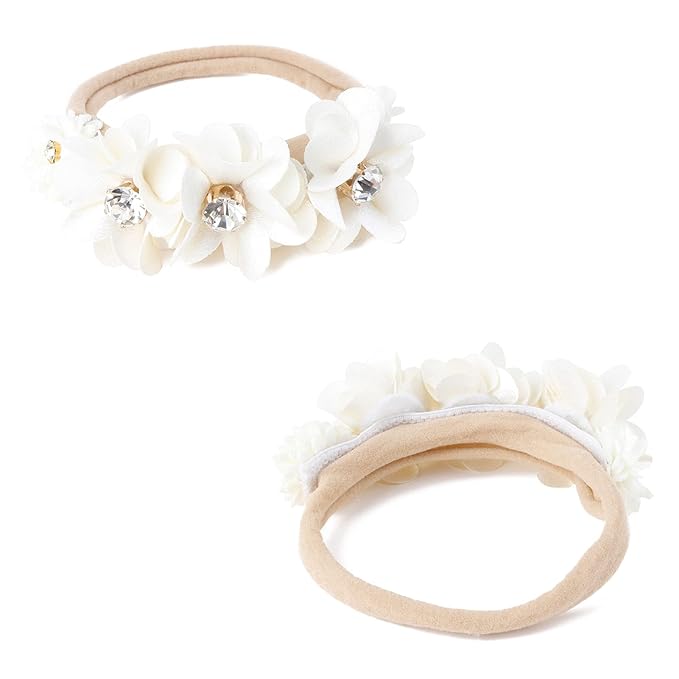 Baby Girl Headbands Nylon Flower Elastic Hairbands 6pcs Hair Accessories Gift for Newborn Infant Toddlers