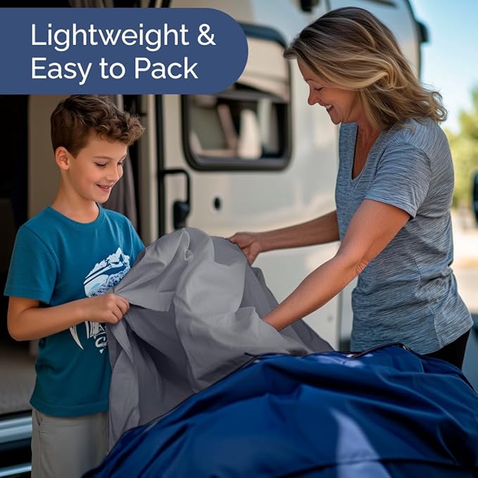 Short Queen RV Size 4 Piece Sheet Set - Comfy Breathable & Cooling Bed Sheets Set - Hotel Luxury Bedding for Women, Men, Kids, Teens, Boys & Girls - Deep Pockets & Ultra-Soft - Oeko-Tex - Steel Blue