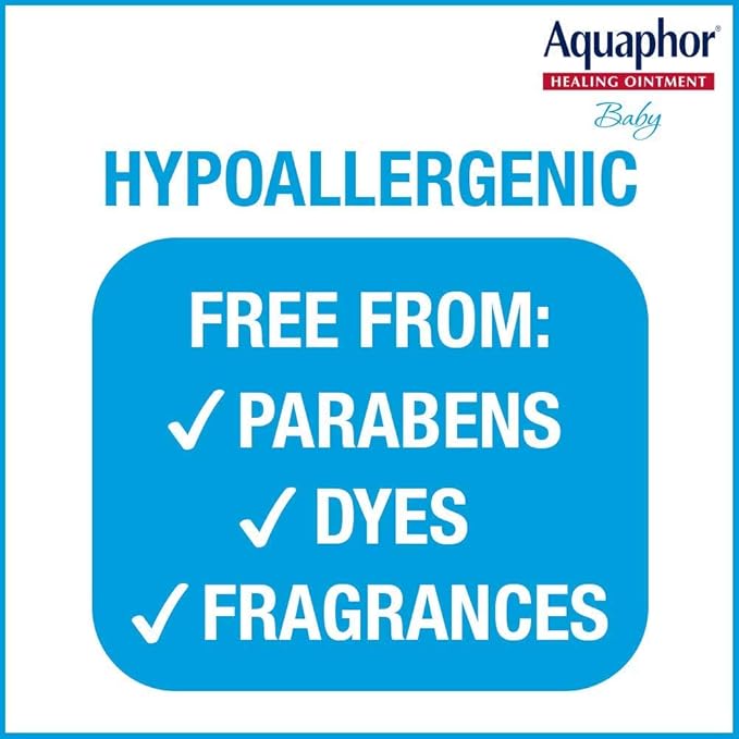 Aquaphor Baby Healing Ointment - Advanced Therapy for Chapped Cheeks and Diaper Rash, 4 Tube Pack