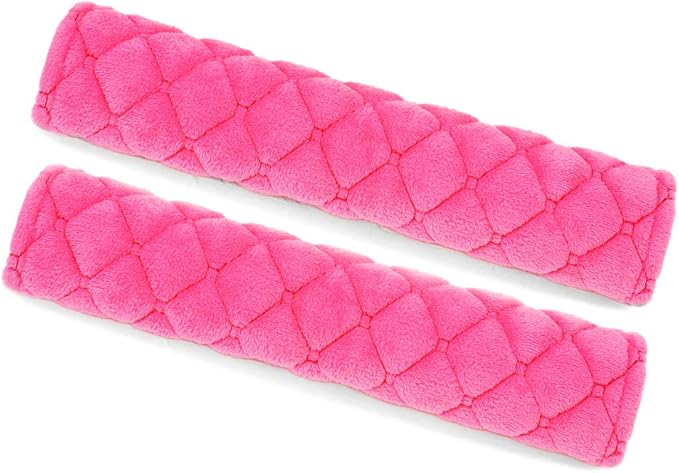 surpassme Car Seat Belt Pads Cover, 2 Pack Seat Belt Shoulder Strap Covers Protector to Release Stress to Your Neck and Shoulder for a Safety Driving (Pink)