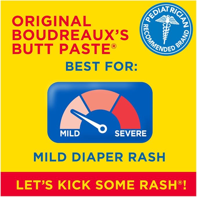 Boudreaux's Butt Paste Diaper Rash Ointment (Original (2oz) & Maximum Strength (2oz)) (1 of each) Variety Pack
