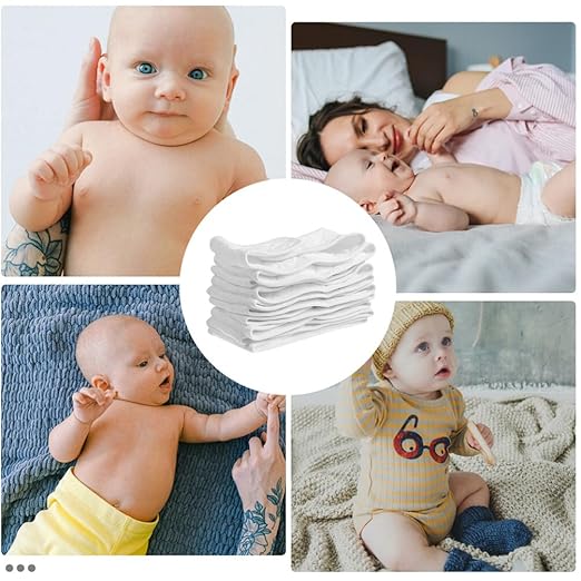 Healifty Baby Belly Belt 12-Pack Cotton Newborn Navel Protector Soft Infant Belly Bands for Abdominal Warmth and Comfort 16.53X3.54X0.07In