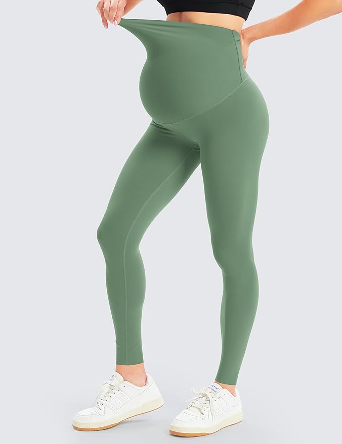 BONVIGOR Women's Maternity Leggings Over The Belly Bump Workout Full Length Leggings Running Active Yoga Pants