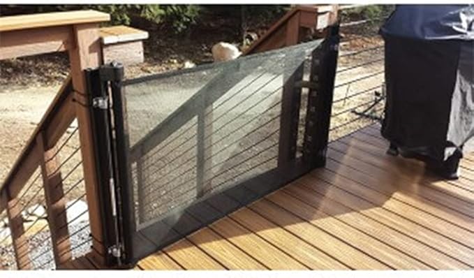 Retract-A-Gate 72" Black: The Original and only Made in USA Retractable Baby, Dog, & Cat Gate