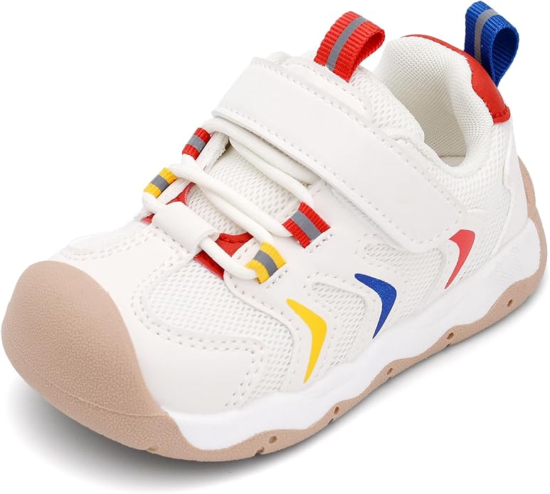Baby Boy Girl First Walking Shoes Wide Toe Toddler Sneakers Breathable Non Slip Infant Barefoot Shoes 6 12 18 24 Months