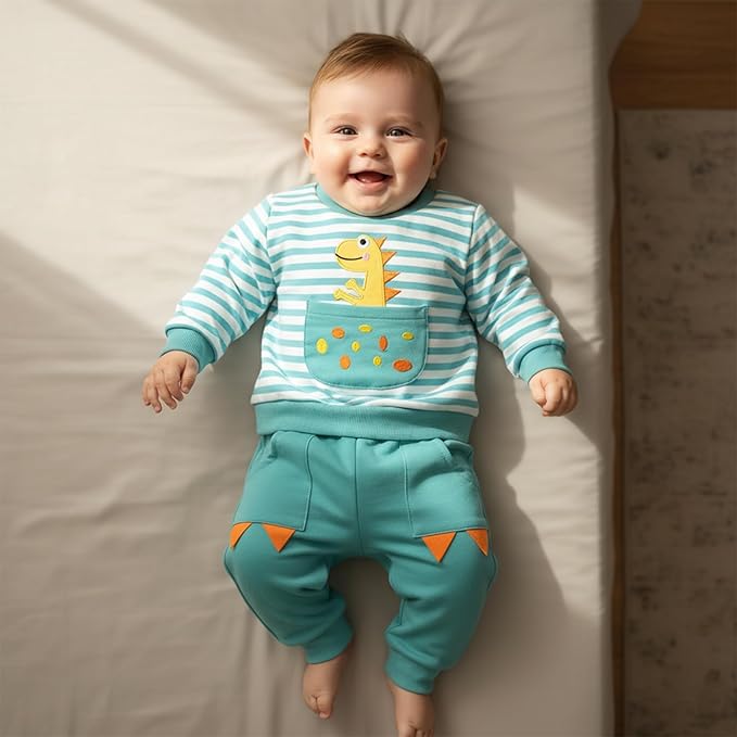 Infant Baby Boy Fall Clothes Set Funny Letter Sweatshirt Pant Outfit Toddler Winter Clothes 6 12 18 Months 2T 3T