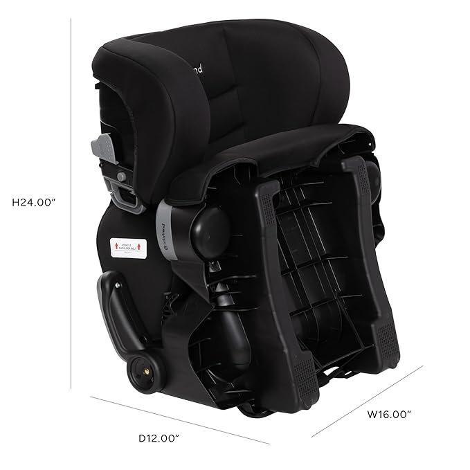 Baby Trend Protect 2-in-1 Folding Booster Car Seat, Midnight Black