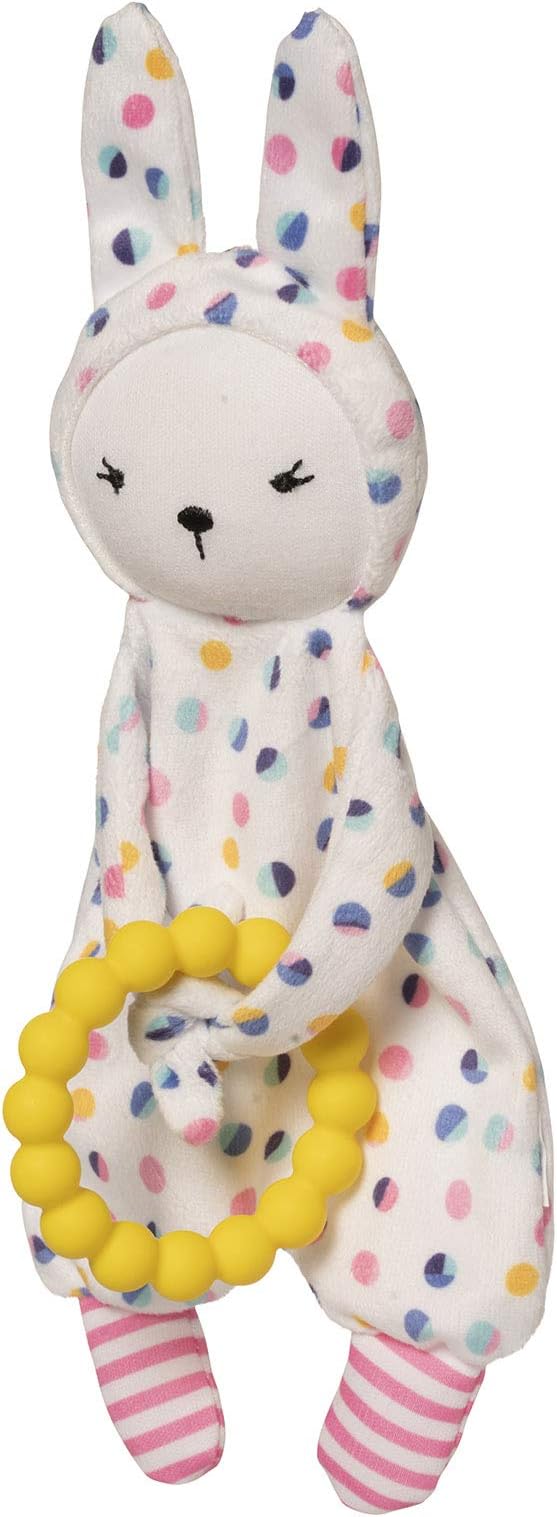 Manhattan Toy Cherry Blossom Days Baby Bunny Soothing Mini Blankie with Removable Silicone Teether