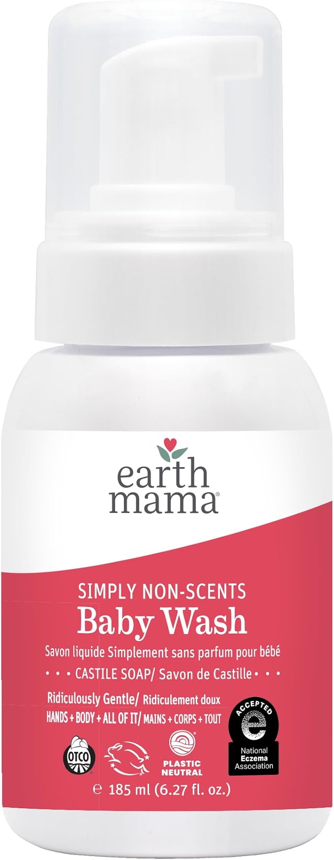 Earth Mama Sweet Orange Baby Liquid Wash Foaming Hand Soap, Organic All Purpose Body Wash for Sensitive Skin, Castile Soap with Coconut Oil, Shea Butter, Calendula, & Aloe, 5.3 fl oz