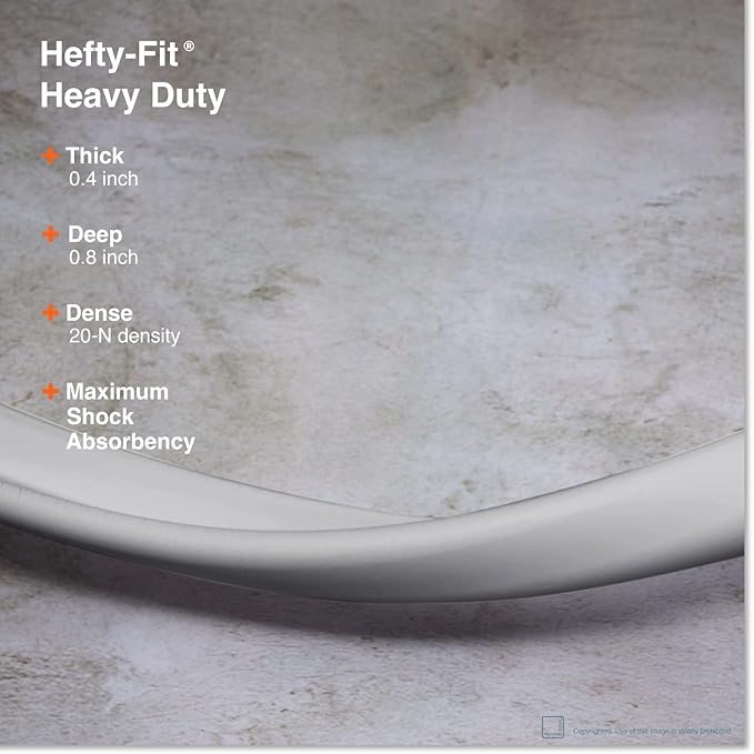 Roving Cove HeftyFit Edge Protector for Baby Proofing (6ft Large Edge Only), Heavy-Duty Soft Furniture Edge Bumper Guards, Desk Edge Cushion, Wall Corner Covers, 3M Adhesive, Stone Grey