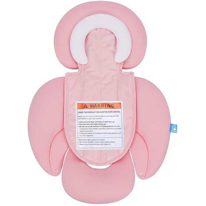 COOLBEBE New 2-in-1 Babybody Pad for Baby Newborn Infants - Extra Soft Stroller Cushion Pads Car Seat Insert, Perfect for Carseats, Strollers, Swings, Pink