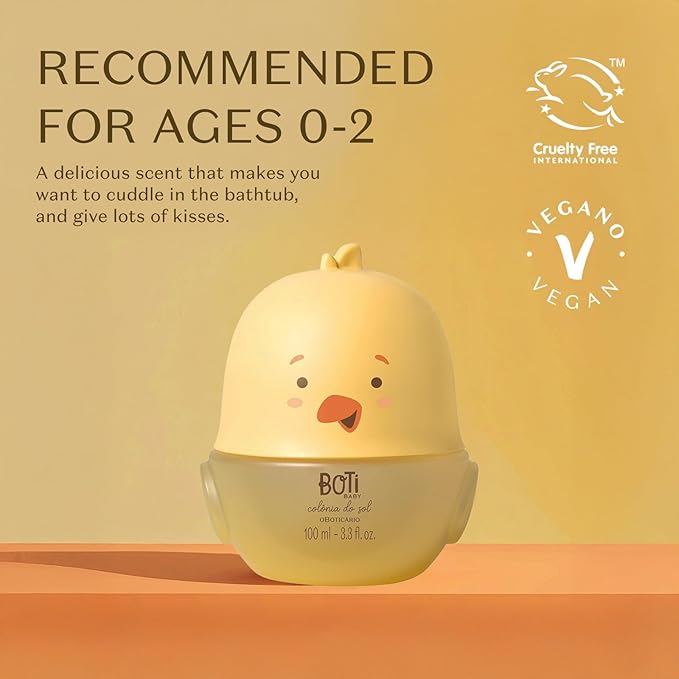 O Boticário Boti Baby Sun Cologne, Relaxing Lavender Baby Perfume Fragrance Spray, 3.3 Ounce