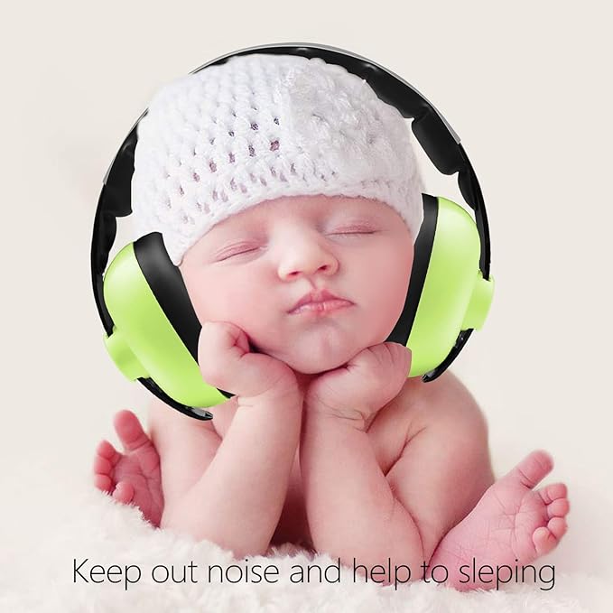 Baby Ear Protection Noise Cancelling HeadPhones for Babies for 3 Months to 3 Years (Green)