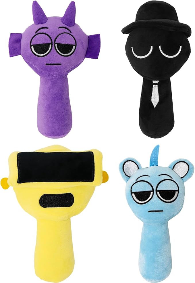 Sprunky Plush,Sprunky Plushies,Soft and Funs Stuffed Toys Dolls for Fans and Friends Christmas Birthday (New-4pc)