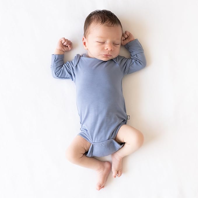 KYTE BABY Soft Bamboo from Rayon Long Sleeve Unisex Bodysuit, 0-24 Months