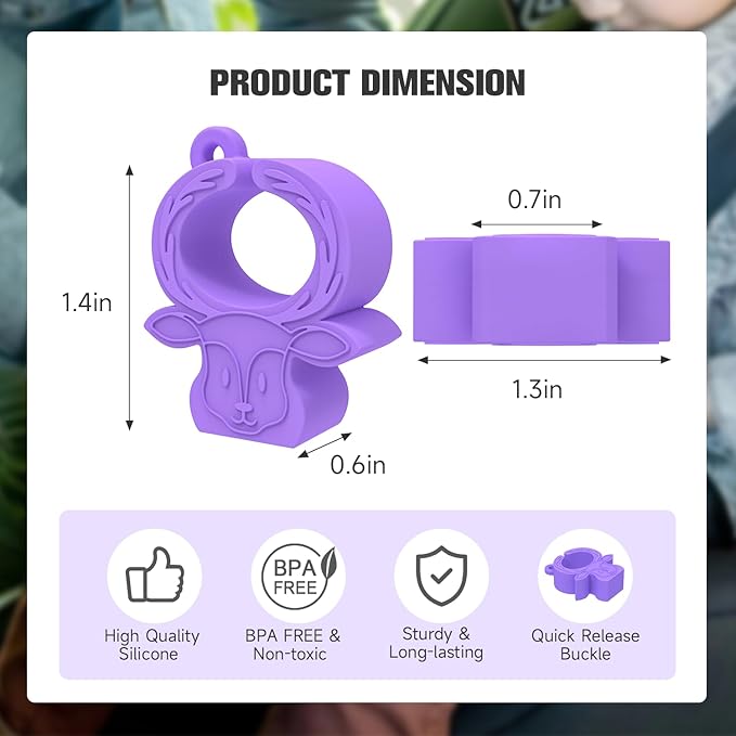 MORLIKE LIVING Silicone Buckle Release Tool, Unbuckle Assistant, Easy Buckle Release Aid for Parents and Caregivers to Unbuckle (Purple-Grey)