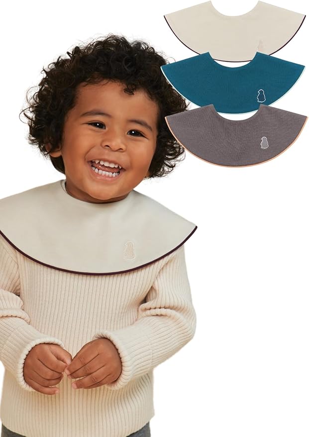 Konny Baby Bibs 3/5/7-Pack Set, 360 ° Rotate, Soft and Absorbent Bandana Drooling for Boys Girls baby Essentials